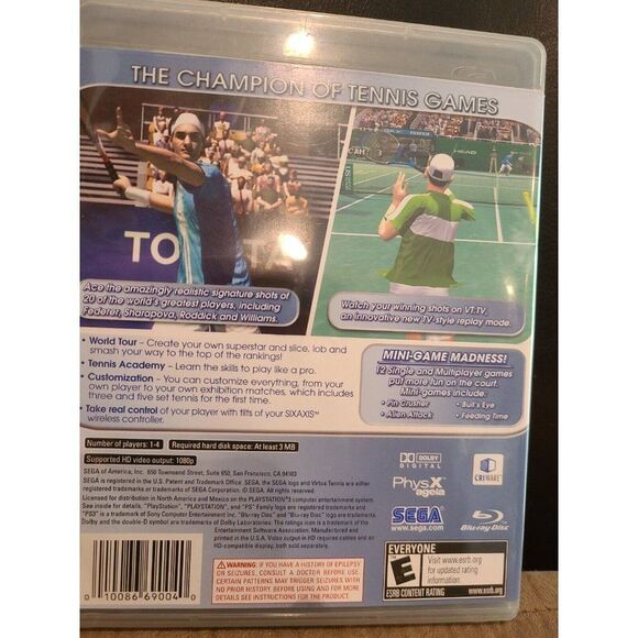 Virtua Tennis 3 (Sony PlayStation 3, PS3,  2007) - Picture 6 of 8